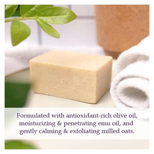 Noble Formula 1% Pyrithione Zinc (ZnP) Original Noble Emu Formula, Alise's Emu Oil Bar Soap, Designed for Sensitive Skin, 3.25 oz (Pack of 2)
