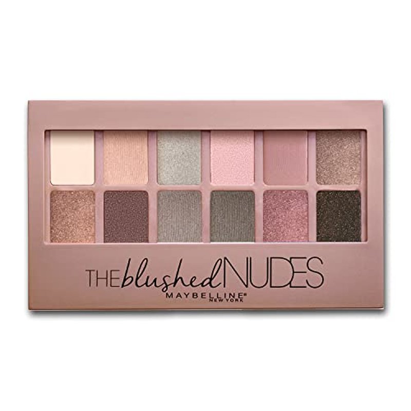 MAYBELLINE The Blushed Nudes Eyeshadow Palette Makeup & Fit Me Powder Blush, Lightweight, Smooth, Blendable, Long-lasting All-Day Face Enhancing Makeup Color, Mauve, 1 Count