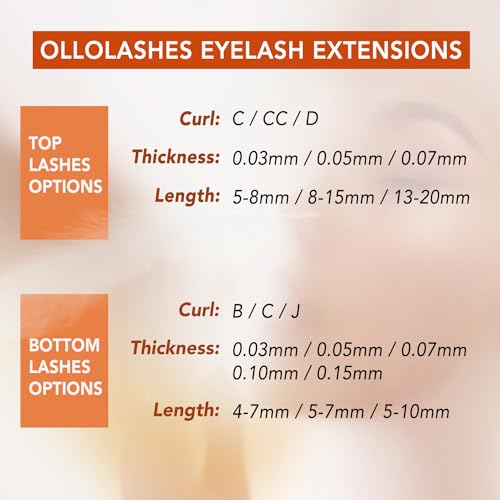 Bottom Lash Extension J Curl 0.07mm Mix4-7mm 4mm 5mm 6mm 7mm Black Color Bottom Lash Extensions, Professional Supplies for Lash Techs (Bottom-J-0.07, 4-7mm)