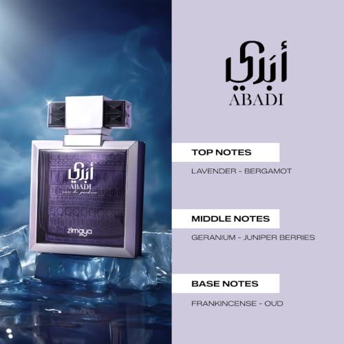 Zimaya Abadi Opulent Eau de Parfum for Men - 3.4 Fl Oz - Fresh, Warm, Long-Lasting Fragrance