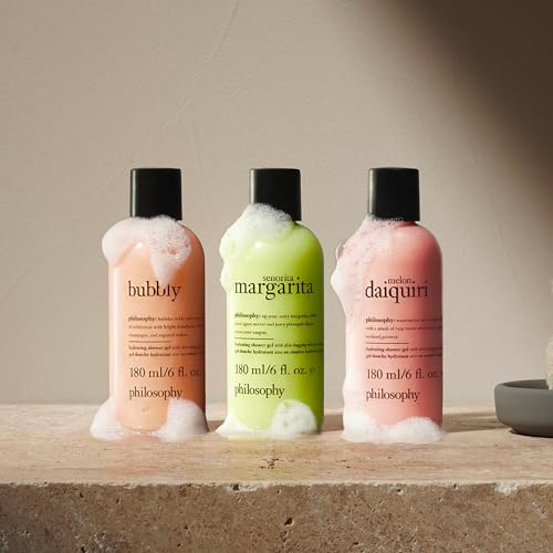 philosophy scent-sational hydrating bath & shower gels - efficiently cleanses, soothes & comforts dry skin - vegan & cruelty free formula
