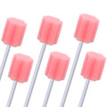 250 Pcs Disposable Mouth Swabs Sponge, BVN Oral Swabs, Oral Care Swabs Disposable, Mouth Swabs, Unflavored and Sterile Disposable Dental Swabsticks for Mouth Cleaning, Pink