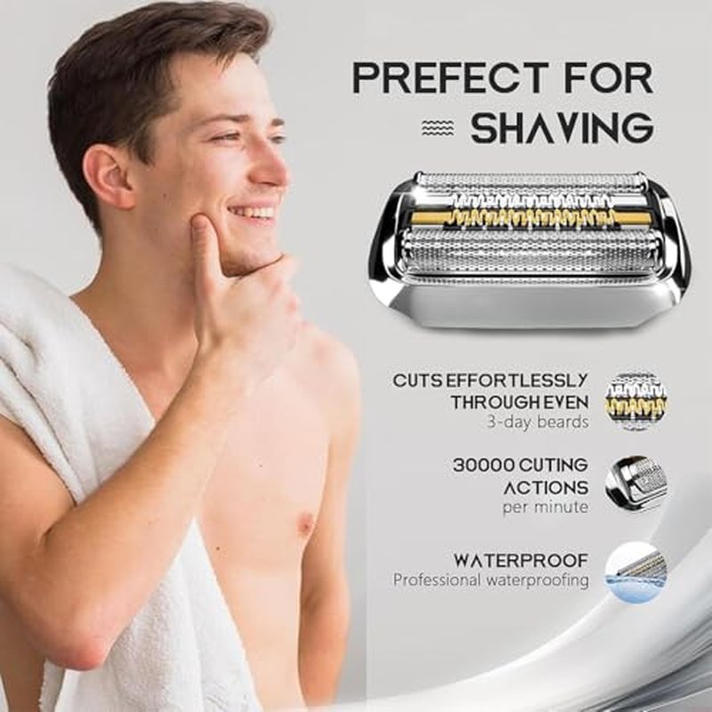 2PCS 92S Replacement Head Compatible with Series 9 Sport Replacement Foil & Cutter for Electric Razors 9290cc 9291cc 9370cc