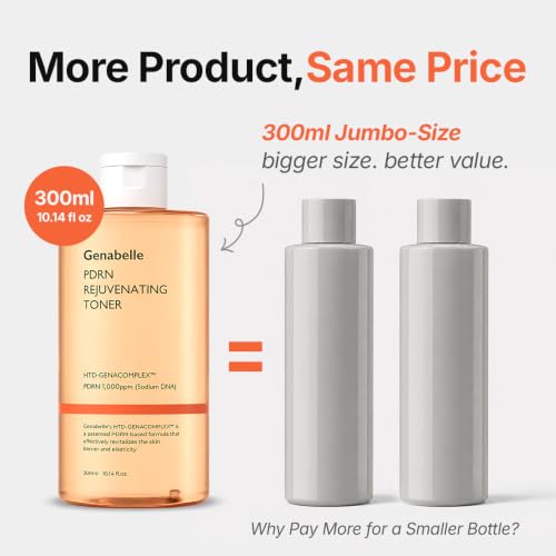 Genabelle PDRN Rejuvenating Toner - Deep Hydration & Skin Barrier Support, Glass Skin, 300ml