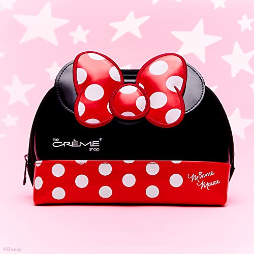 The Cr?me Shop Makeup Bag for Women Travel Toiletry Pouch Cosmetic Accessories Dome Case with Mouse Ears and Zippered Closure
