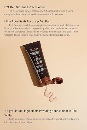 Premium Red Ginseng Hair Loss Treatment for Thinning Hair - 2X Strength