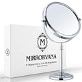 Mirrorvana Large Double Sided 10X/1X Makeup Mirror - Chrome, 15x8 Inch