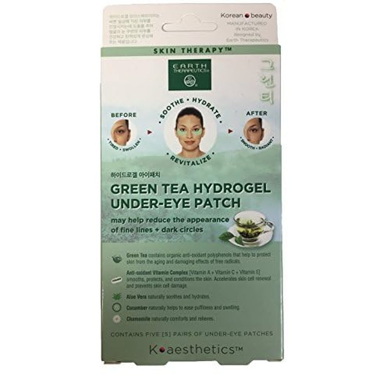 Earth Therapeutics Hydrogel Under Eye Patch, Collagen and Green Tea Bundle