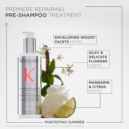 Kerastase Premiere Repair Pre-Shampoo Treatment - Dual-Action for Stronger Hair, Repairs Damage & Calcium Build-Up, 93% Less Breakage, With Citric Acid