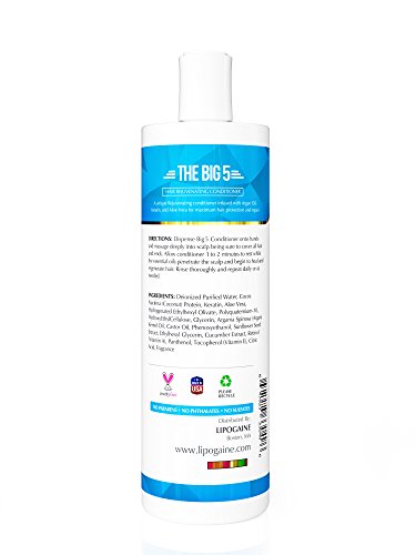 Lipogaine Hair Loss Prevention Conditioner with Argan Oil & Keratin 16oz - All Hair Types