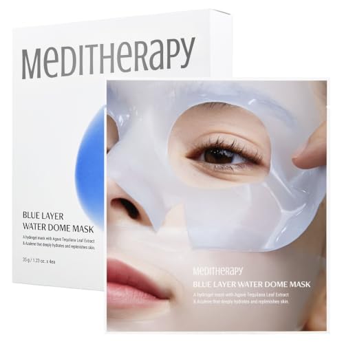 MEDITHERAPY BlueLayer Water Dome Mask 4 Pack - Collagen & Sculpting Face Sheet