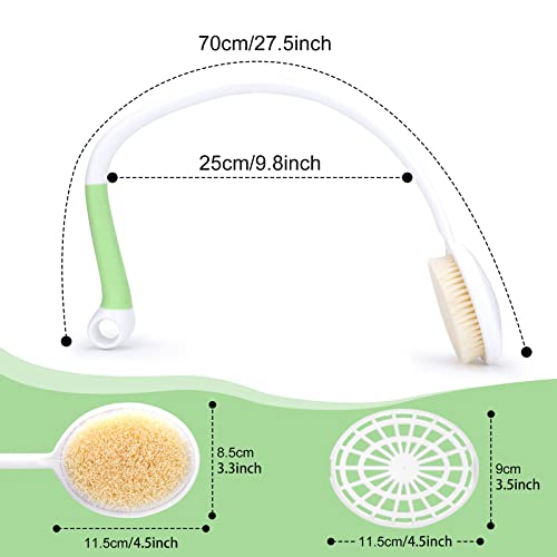 27.5¡± Back Bath Brush with Long Curved Long Handle,Shower Brush with U-Shaped for Cleaning,Body Scrubber for Elderly,Disabled, Post-Surgery,Limited Mobility,Spine Pain,Frozen Shoulder
