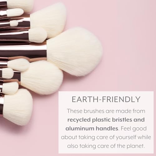 Jenny Patinkin Sustainable Luxury Complexion Brush ?2.5x More Bristles, Vegan, Eco-Friendly Face Brush for Foundation, Contour, Blush, Bronzer, Highlighter & Powder ? Multi-Purpose Makeup Brush