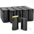 Furnido 15ml Travel Deodorant Containers,Top-Fill,Empty Plastic Oval Lip Balm Tubes for Chapstick,Lip Balm,Lotion Bar Sticks,Salve,Homemade Solid Lotion,Sample Size Deodorant-30 Pack,Black