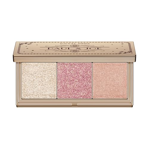 Paul & Joe Makeup Collection 002 Headpiece, Holiday Gift Set with Eyeshadow Trio - Rose Palette, Lipstick, Highlighter & Pouch, Inspired by 1920s Glamour
