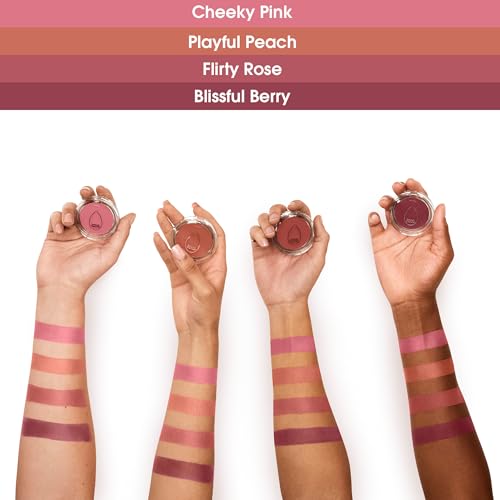 Liquid Blush Cream Blush for Cheeks & Lips - Buildable, Hydrating, Long-Lasting - Blissful Berry