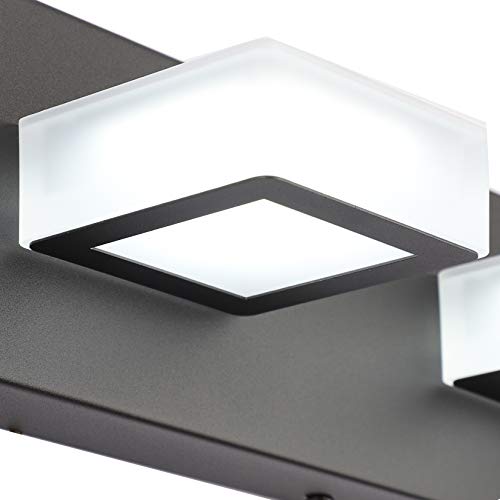 Ralbay Modern Black Bathroom Vanity Lights 5 LED Acrylic Over Mirror 34 Inch