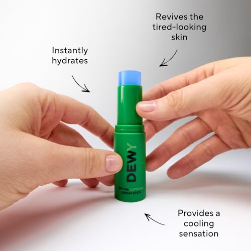 Hydrating Face Serum Stick - Dewy Caffeine-Replenishing Skin Care, Travel-Friendly