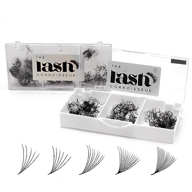 6D - CC Curl 750 Fans Mixed Promade Fans Lash Extensions | TLC Lash Supplies 4D to 16D Premade Fans 7 mm to 16 mm Mixed Length Thin Base Premade Fans Eyelash Extensions (6D - CC Curl, 13-14-15 mm)