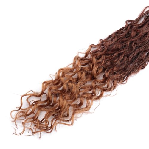 24 Inch Bohemian Box Braids Crochet Hair - 8 Pack, 1b/33/30 for Women