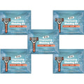Shaving Kit with Razor, Shaving Cream, Washcloth & Aftershave Wipe ? Men¡¯s Travel Shave Set for Hotels, Shelters & Outreach ? Disposable Grooming Pack (Blue) (5)