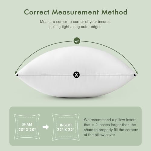 Euro Pillow Inserts 28x28 Inches Pack of 2 - White Down & Feather Fill