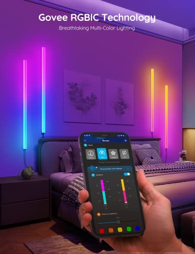 6 Pcs RGBIC Wall Lights for Gaming and Smart Home - App Voice Control