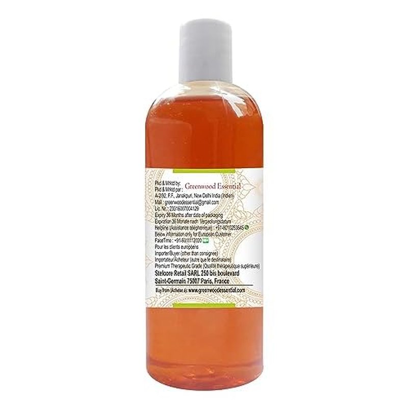Greenwood Essential Amla Oil (Emblica officinalis) | Infused | Pure | Non-Sticky | Lightweight | For Hair Care Routines | Men & Women | Traditional Use | Natural | 200ml (6.76 oz)