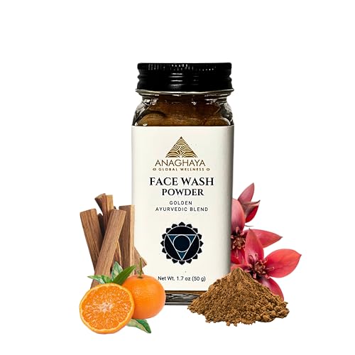 Ayurvedic Turmeric Powder Face Wash - 1.76 oz | Hydrating Daily Facial Cleanser for Radiant Skin, Glowing Cleanser for Dry Skin, Blemish Control & Dark Spot Reduction