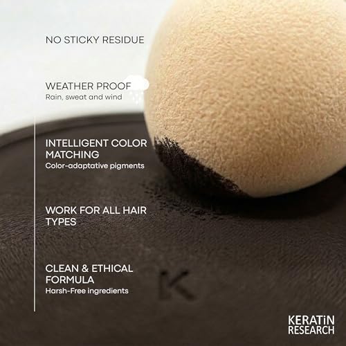 Keratin Research Hairline Filler Root Touch-Up Powder - Dark Ash Brown 0.56 Oz XL