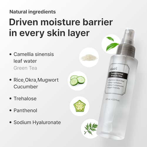 [DearKlairs] Fundamental Ampule Mist + Unscented Toner Set, Korean Skincare Routine