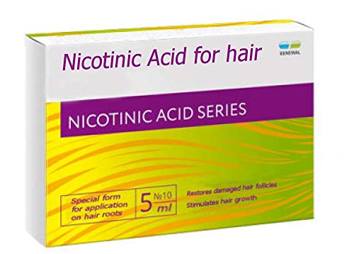 Nicotinic Acid Hair Growth Serum - Strengthening & Thinning Prevention - 10 Ampules