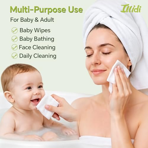 Ultrasoft Cotton Pads for Sensitive Skin - 360 Count Jumbo 4.7x5.9 Inch