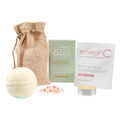 emerginC At-Home Luxury Spa Kit, Scientific Organics - 5-Piece Skincare + Self Care Set - Resurfacing Facial Kit, Revital-Eyes Mask, Essential Oil Bath Bomb, Himalayan Bath Salts + Beeswax Candle