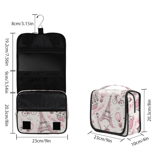 Travel Hanging Toiletry Bag for Women Men with Multiple Compartments - Waterproof Cosmetic Organizer