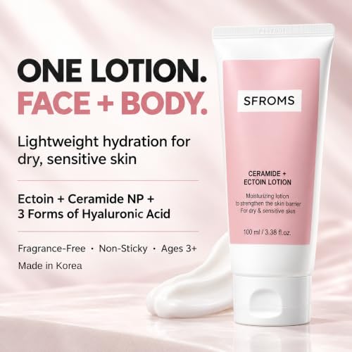 Ceramide Ectoin Hyaluronic Acid Moisturizer for Sensitive Skin - Korean Barrier Repair Lotion