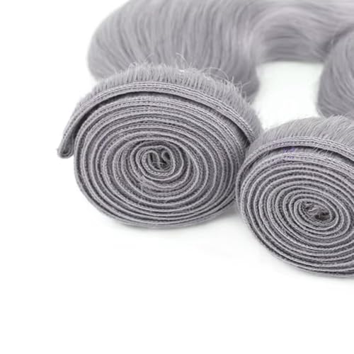Grey Body Wave Hair Bundles - 3 Pack 12 14 16 Inch 300g - Unprocessed Virgin Brazilian Human Hair - Variation of THIS listing