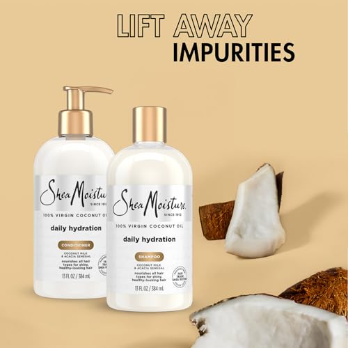 SheaMoisture Coconut Shampoo & Conditioner Set - Daily Hydration, Sulfate-Free, 13 Oz Each
