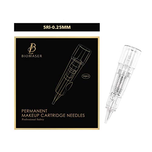 Sterilized Permanent Makeup Cartridge Needles 10PCS for Eyebrow Eyeliner Lip - BIOMASER