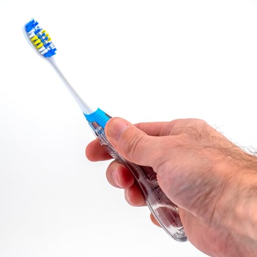 GUM Folding Travel Toothbrush 2 Pack - Compact Soft Bristle Toothbrush with Tongue Cleaner