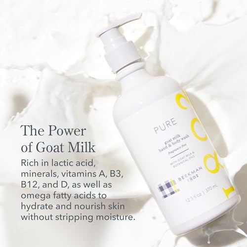Pure Goat Milk Hand & Body Soap - Fragrance Free, 12.5 Fl Oz - Moisturizing & Gentle