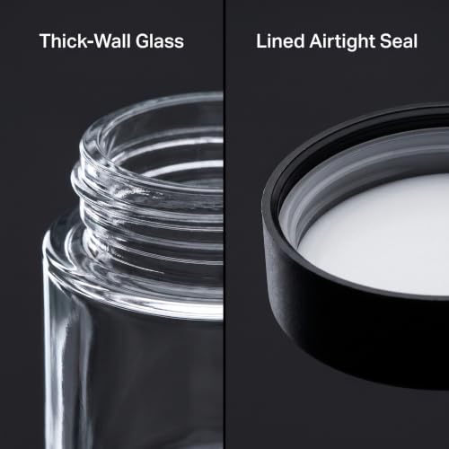 3 oz Glass Jars with Child-Resistant Black Caps - Bulk Storage for Cosmetics & Salves