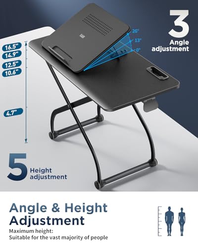 Small Adjustable Laptop Desk Stand - Ergonomic Standing Converter