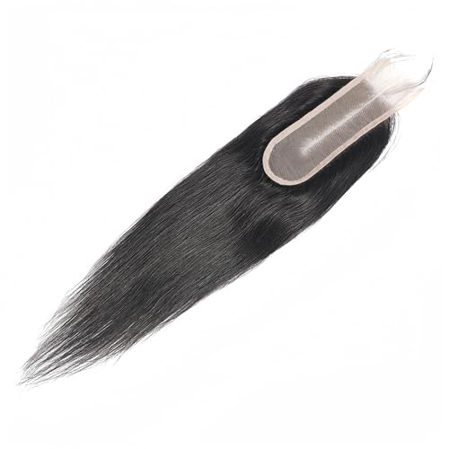 Risbaer 18 Inch Brazilian Straight 2x6 HD Lace Closure Human Hair Middle Part