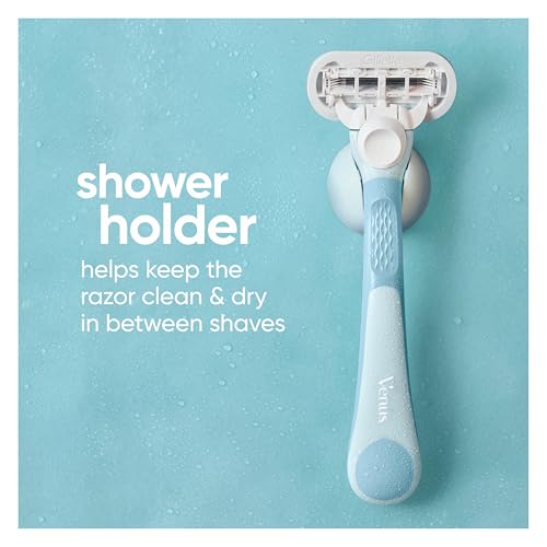 Gillette Venus Extra Smooth Razor for Women, Includes 1 Reusable Razor Handle + 2 Refills, Ergonomic No-Slip Gel Handle and Shower Holder, Holiday Gifts for Women