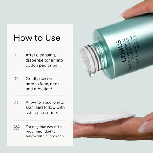 Gentle Exfoliating Toner with Salicylic Acid & Collagen - Pore Minimizer & Brightener 3.4 oz