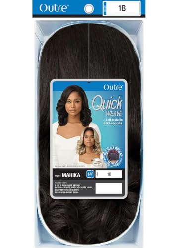 Outre Quick Weave Mahika Hair Extension - Jet Black 1, Natural Texture & Volume