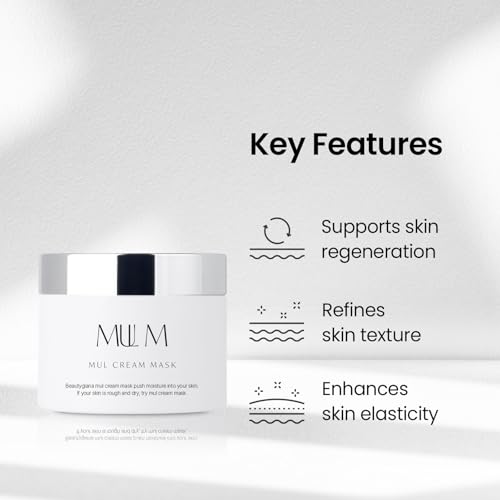 MUL CREAM MASK, Deep Moisturizing Cream, for Glass Skin, Niacinamide&Collagen, 3.38 fl.oz.