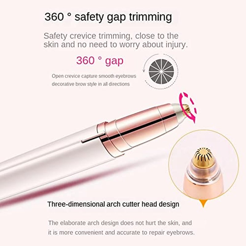 For Finishing Touch Flawless Brows Eyebrow Pencil Hair Remover Replacement Head,As Seen On TV,Upgraded 18K Gold With Cleaning Brush (18K-Gold-4pcs)
