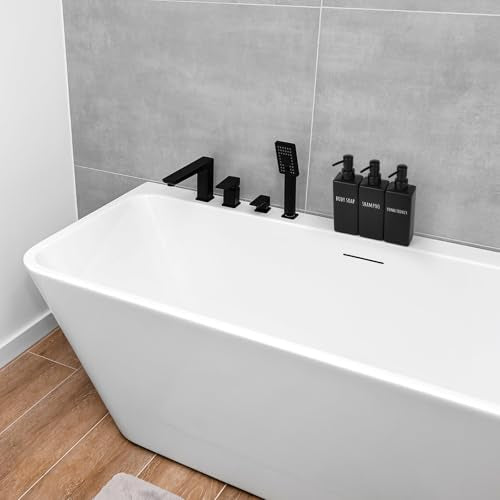 Black 6 Pack Matte Soap Dispensers - Refillable 16.9 oz Bottles for Bathroom & Hotel